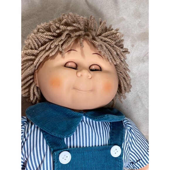 Boy 20In DOLL1980'S VINTAGE blue overall DAVIDCRAFT INC - Picture 14 of 14